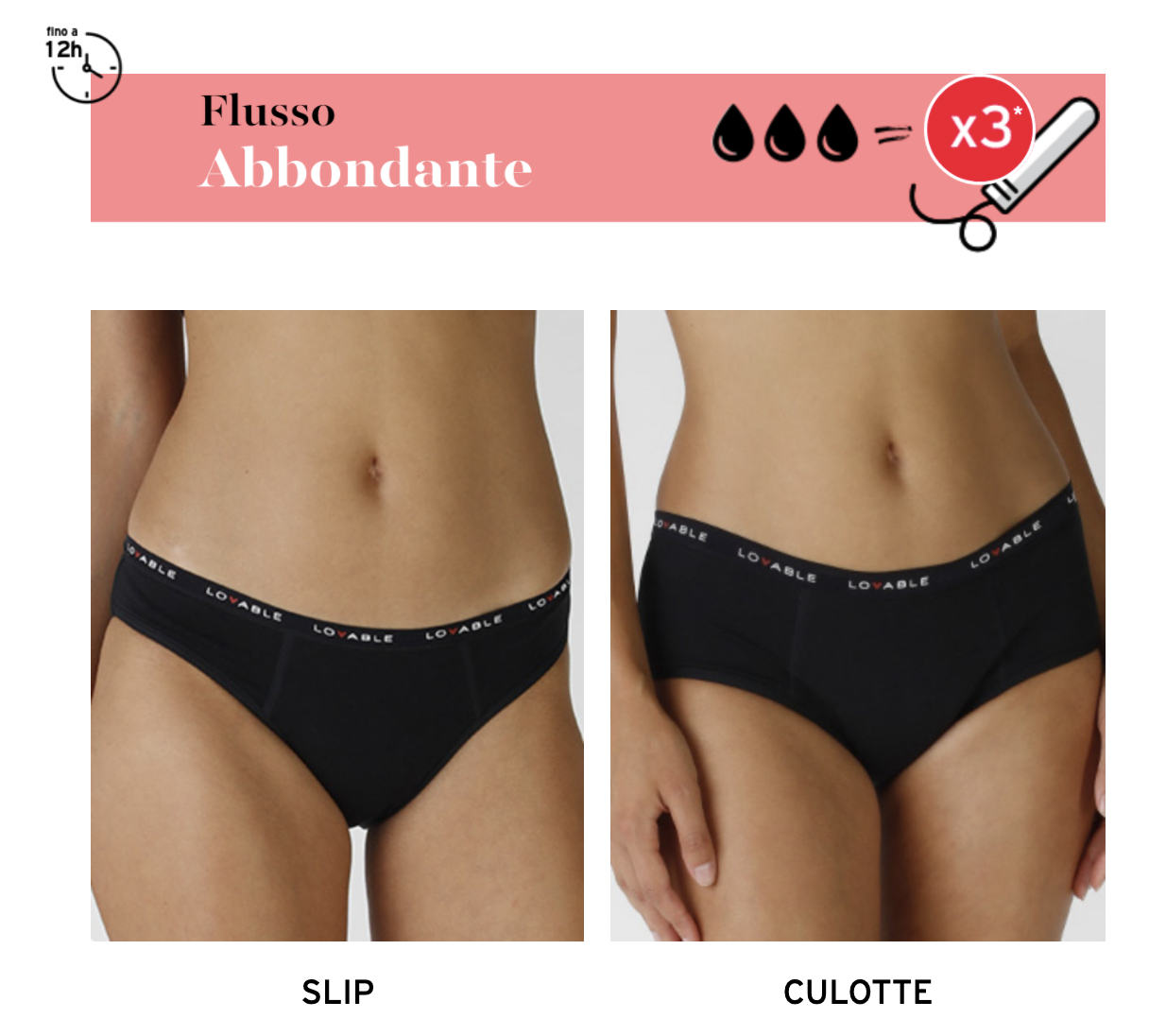 Slip E Culotte Da Ciclo Lavabili Lovable Flusso Abbondante